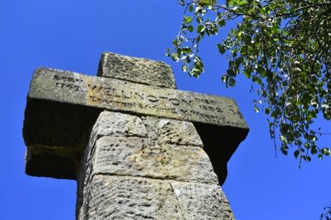Inscription on Monument Baslow Edge Peak District